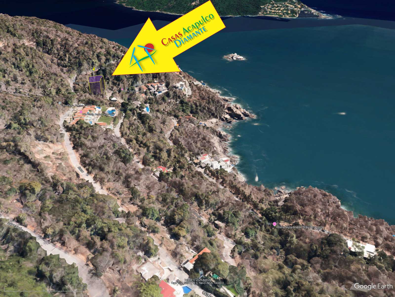 Terreno Brisas del Marqués Manzana F Lote 107 - Ubicación satelital y entorno 4